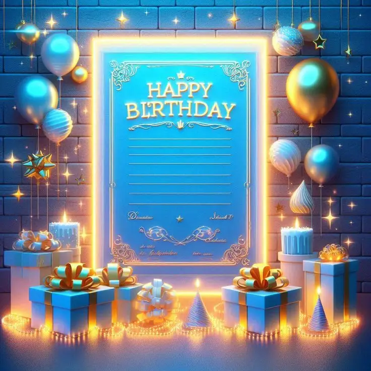 flex birthday banner background